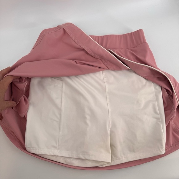 WHITE BIRCH PINK TENNIS SKORT WITH BUILT-IN SHORTS - Picture 6 of 7